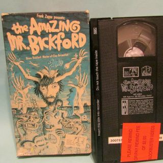 Frank Zappa The Mr.  Bickford Vhs 1989 Clay Animation Rare Mothers Of