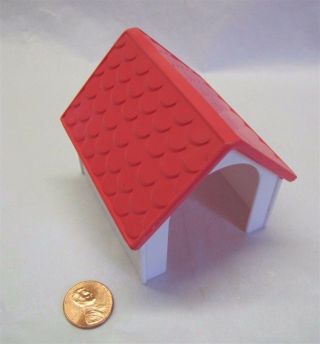 Fisher Price Little People Pink - Roofed Puppy Dog House Doghouse For Pet Rare