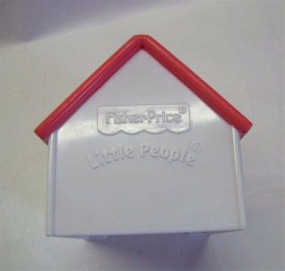 Fisher Price Little People PINK - ROOFED PUPPY DOG HOUSE Doghouse for Pet Rare 2