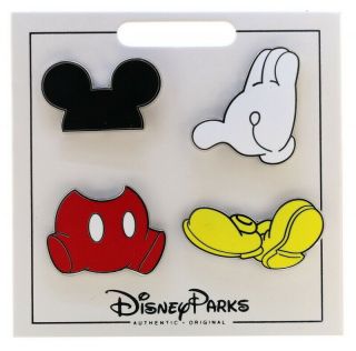 2017 Disney Mickey Mouse Body Parts Set Of 4 Pins Rare