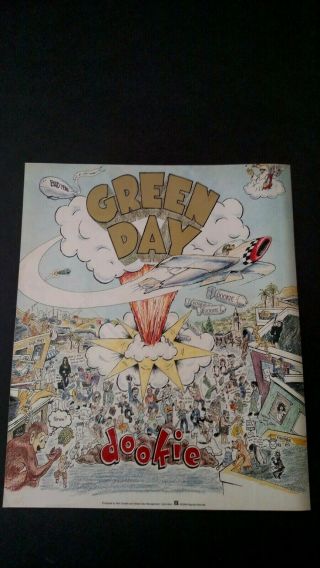 Green Day " Dookie " (1994) Rare Print Promo Poster Ad