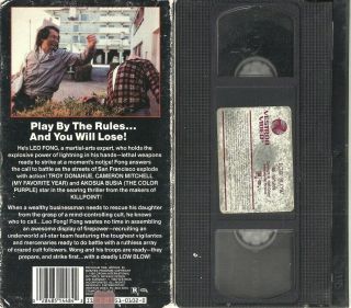 Low Blow VHS RARE OOP 80 ' s B Movie Cult Martial Arts Leo Fong Cameron Mitchell 2