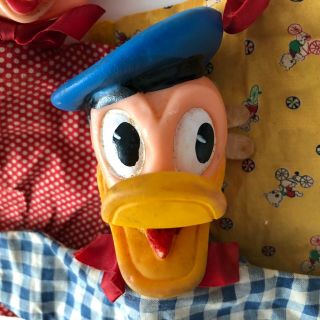 Rare Vintage Hand Puppet 1960s Gund Swedlin Disney - Dopey Donald Duck & Pluto 4