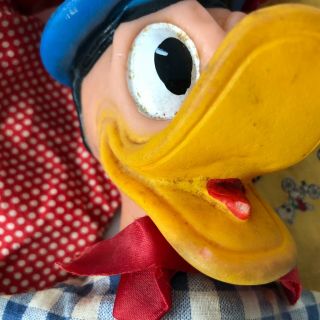 Rare Vintage Hand Puppet 1960s Gund Swedlin Disney - Dopey Donald Duck & Pluto 6