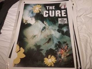 The Cure 1980s Prayer Tour Uk Poster 25 X 35 Nmint Rare Vtg Htf