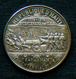 1973/4 Haiti Rare Silver Proof Coin 25 Gourdes In Official Box
