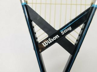 Rare Style Wilson Sting Tennis Racquet Unusual Head Racket 4 1/2 