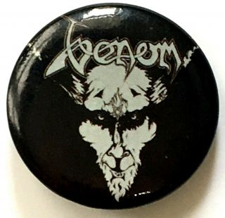 Venom - Black Metal - Old Og Vtg 1980`s Button Pin Badge 32mm Promo Tour Rare