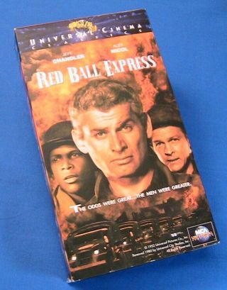 Red Ball Express Vhs Tape 1952 Jeff Chandler Sidney Poitier Wwii Rare B&w Video