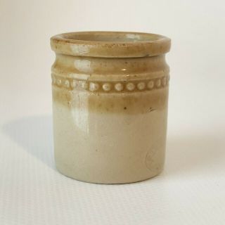 Rare Early Royal Doulton Lambeth Stoneware Miniature Crock Jar Pot Vase1869 - 1872 2
