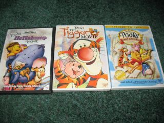 Winnie The Pooh - The Tigger Movie & Heffalump Dvd Set 3 Rare Disney Dvds