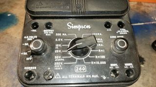 Vintage Simpson 260 RARE Series 3 Analog Volt ohm Multi Meter with leads 4
