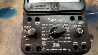 Vintage Simpson 260 RARE Series 3 Analog Volt ohm Multi Meter with leads 5