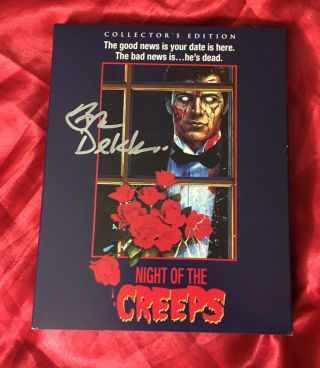 Night Of The Creeps - Fred Dekker Hand - Signed Blu - Ray Set Rare Monster Squad
