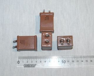 4 X Ksg - 2 0.  1uf 500v (100 Nf - 500v),  / - 5 Silver Mica Capacitors Rare
