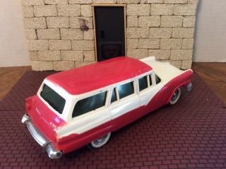 RARE 1956 FORD COUNTRY SEDAN TWO - TONE RED/WHITE GREEN TINT WINDOWS PROMO CAR 3