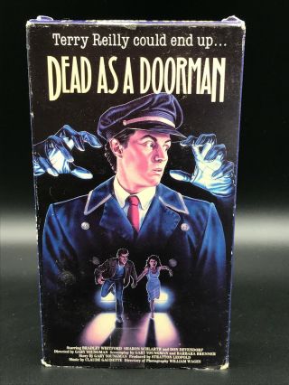 Dead As A Doorman - Vhs 1986 Thriller Rare Oop Vestron Video