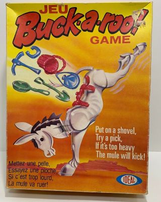 Vintage 1970 Ideal Toys Buck - A - Roo “put On A Shovel” Game Rare Canada