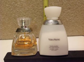 2) Rare Vera Wang Cologne &body Powder With Shimmer Must 