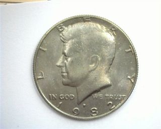 1982 - P Kennedy 50 Cents Gem,  Uncirculated,  Rare This