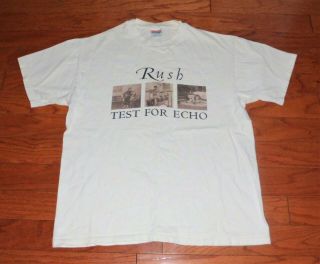 Rare Vintage Rush Test For Echo Tour White T - Shirt 1996 - 1997 Size Large 42 - 44