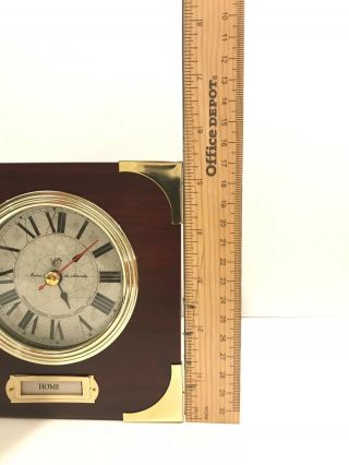 Rare Collector ' s Piece Authentic Models Mahogany Multi - Zone World Clock 1997 7