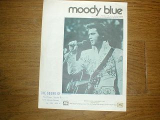 Sheet Music Moody Blue Elvis Rare