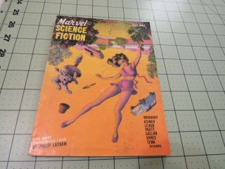 Marvel Science Fiction 11/1951 Rare Sf Pulp Bradbury,  Vance,  Bok Cover Art