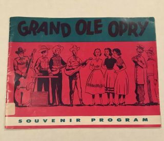 Rare 1950s,  1955 Grand Ole Opry Authentic Souvenir Program With Elvis Presley