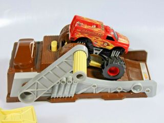 Monster Jam Trucks with Launcher,  Hot Wheels REV UP Crushable Car Mold Cars Rare 5