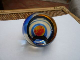 Rare Limited Edition Fully Marked Caithness Scotland Paperweight Planet Mars