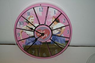 I Love Lucy Rare 12 " Articulate Round Wall Clock With Sounds From Show