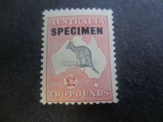 Kangaroo Stamps: £2 Specimen C Of A Watermark - Rare (f81)