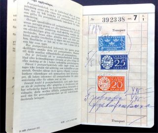 Sweden - Postal Saving Book With 14 Stamps,  Some Rare - Slania