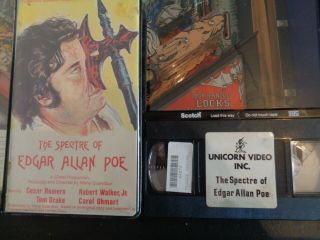 The Spectre Of Edgar Allan Poe Vhs Clamshell Rare Never On Dvd