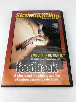 Transworld Skateboarding Feedback/ The Reason Dvd 2003 Rare