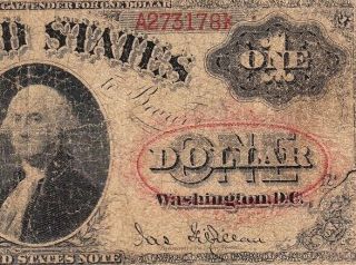 Affordable Rare $1 1878 Us Note Pink " Floral Seal " A273178