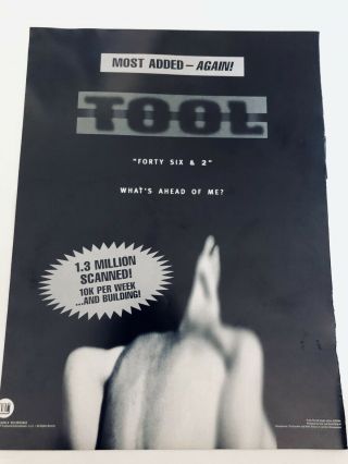 Tool - Aenima Forty Six & Two Rare Radio Trade Advertisement Promo ‘97 -