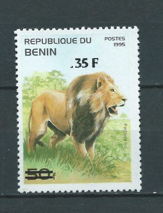 Benin - Surcharged - Lion - Löwe - 50f X 135 F - Mnh - Very Rare