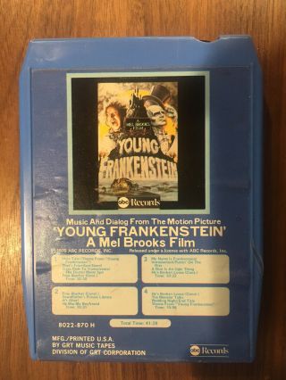 Vintage 1975 Rare Young Frankenstein 8 - Track: Soundtrack And Dialogue Mel Brooks