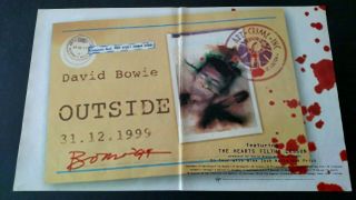 David Bowie " The Hearts Filthy Lesson " Large Rare Print Promo Poster Ad