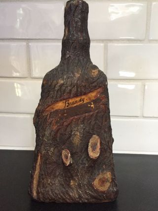 Antique Bottle Bark Folk Tramp Art Rare