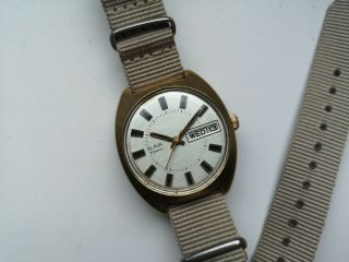 Rare Vintage Ussr Automatic Watch Slava 27j Collectible 2427 With Band Serviced