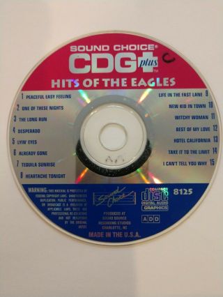 Sound Choice Cdg 8125 - Hits Of The Eagles - Rare Disc
