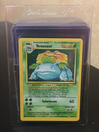 Pokemon Base Set Venusaur 15/102 Unlimited Edition Rare Holo Card