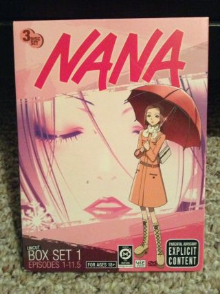 Anime Nana Uncut Box Set - Vol.  1 (dvd,  2009,  3 - Disc Set) Rare Oop
