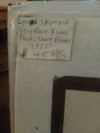 Very Rare Vintage Lynyrd Skynyrd Photo Shoot Poster 1977 2