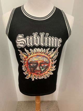 Vintage 90’s Sublime Basketball Jersey Size Small Black 40oz Long Beach Euc Rare
