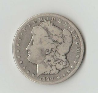 1890 Cc Morgan Silver Dollar Rare Vg, .