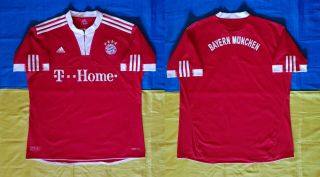 ● Rare Fc Bayern Munich 2009/2010 Home Red Shirt Adidas Size Men Adult Xl ●